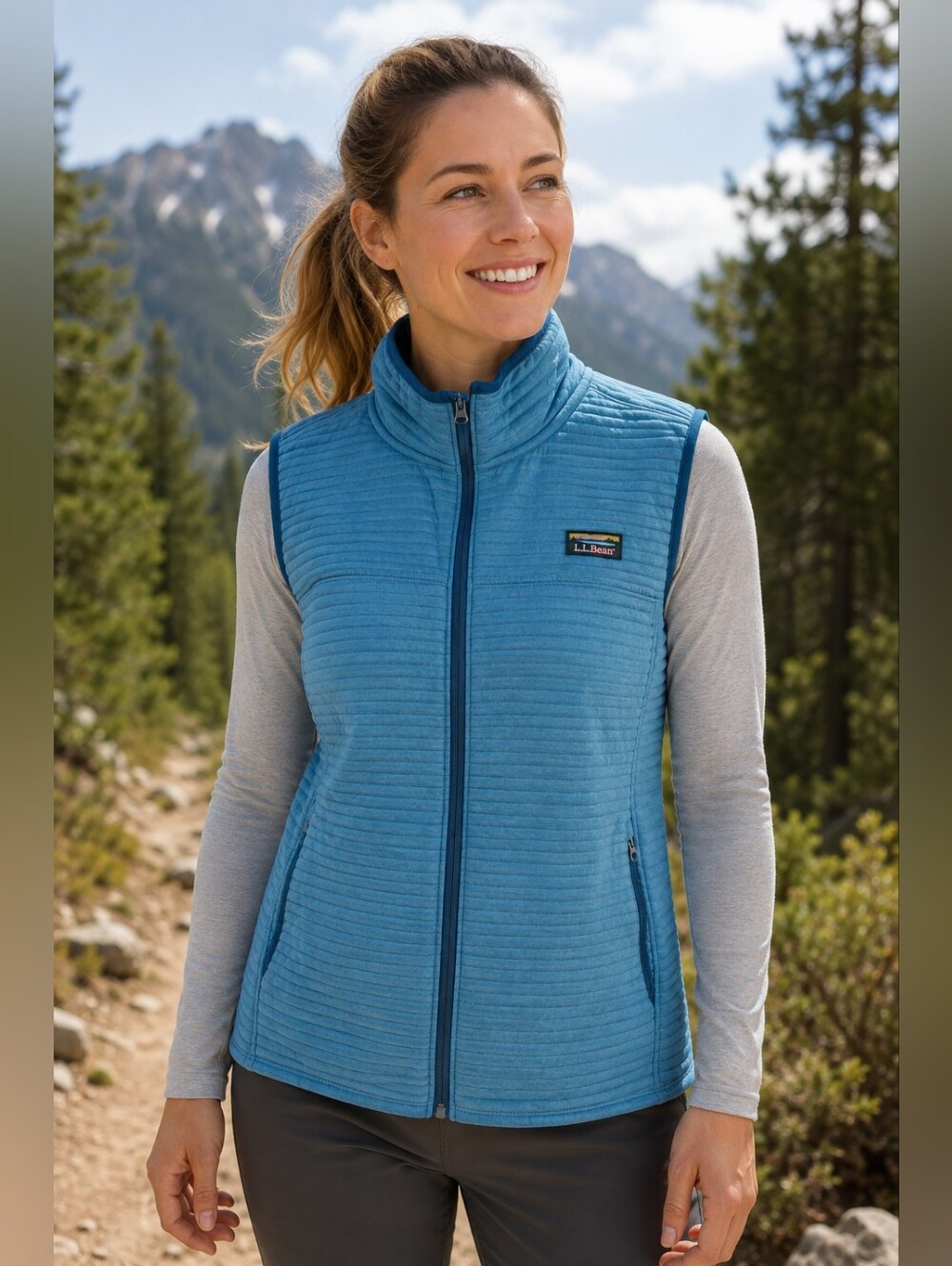 L.L. Bean Women’s Light Blue Quilted Vest